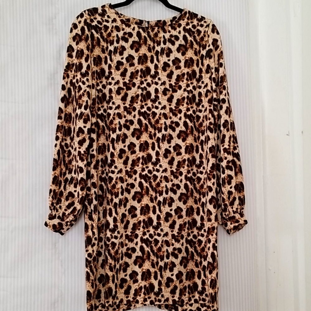 Reynah Couture Animal Print Slit Back Dress 6
